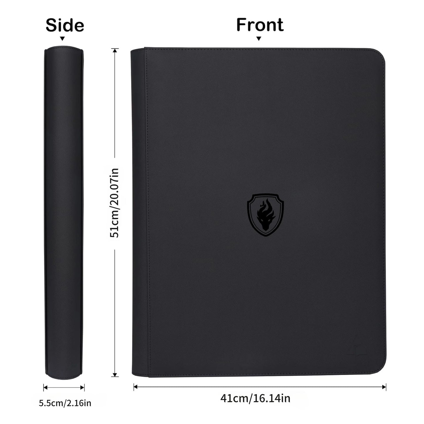 16 Pocket Toploader Binder, Holds 640 Top Loaders - Premium Top Loader Binder ，Sleeves for 3" x 4" Rigid Card